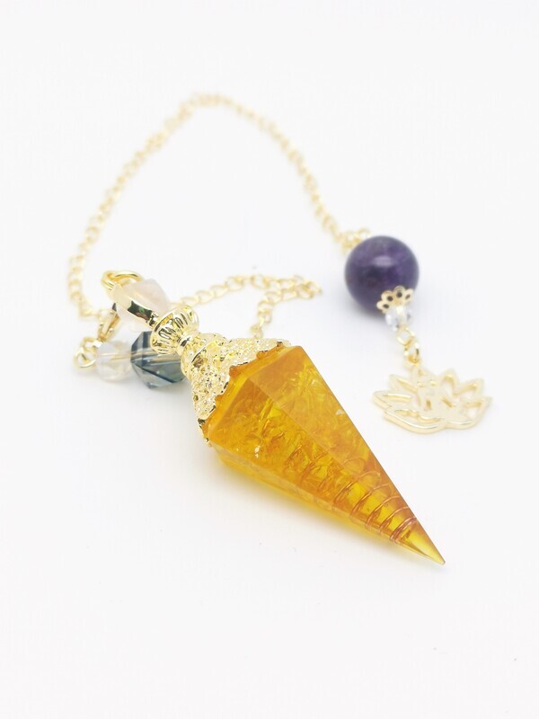 Wahadełko z orgonitem - Kwarc złoty - OW-03