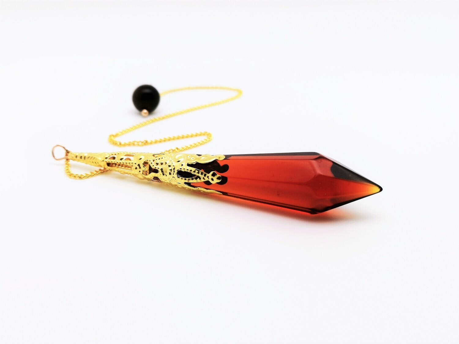 Wahadełko kamień - Bursztynowy kryształ -08