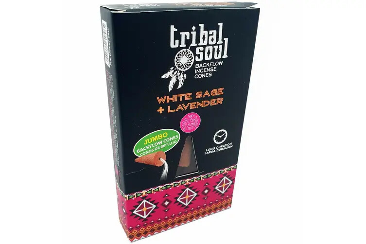Kadzidełka BackFlow Tribal Soul - BIAŁA SZAŁWIA + LAWENDA