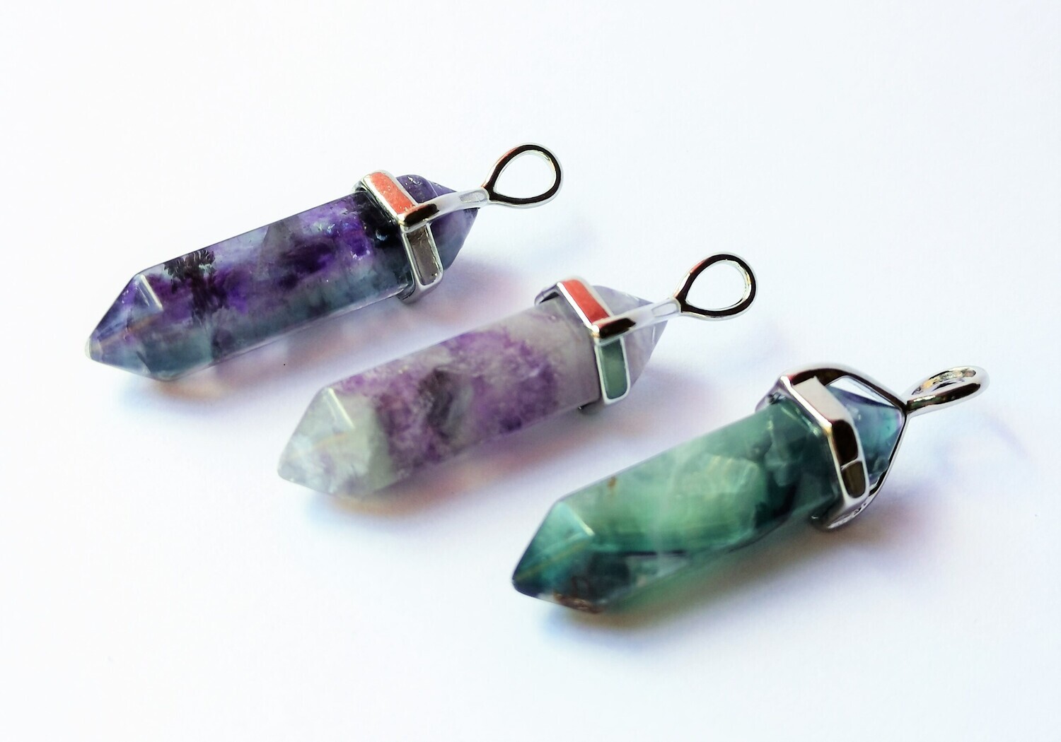 Wisiorek z kamieniem - Fluoryt tęczowy