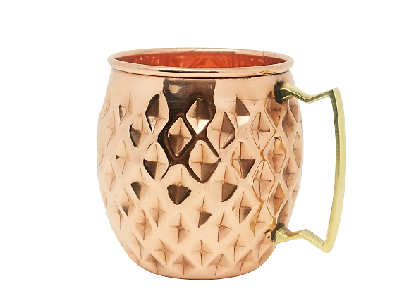 Kubek miedziany diament / romby 450ml