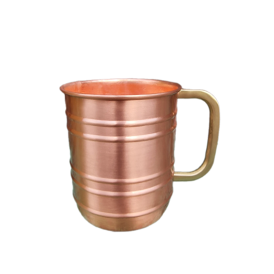 Kubek miedziany do wody z uchem mosiężnym 400ml