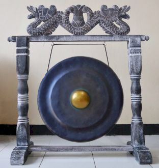 Średni Gong leczniczy na stojaku 50cm - Czarny