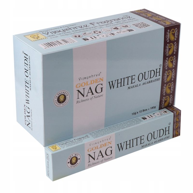 Kadzidełka Golden Nag 15g - Białe Oud