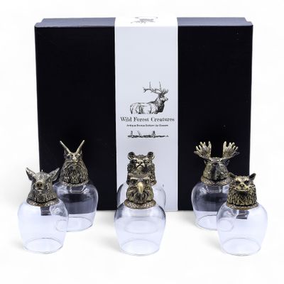 Zestaw 6 Kieliszków Bottom Up (100 ml) - Leśne Stworzenia