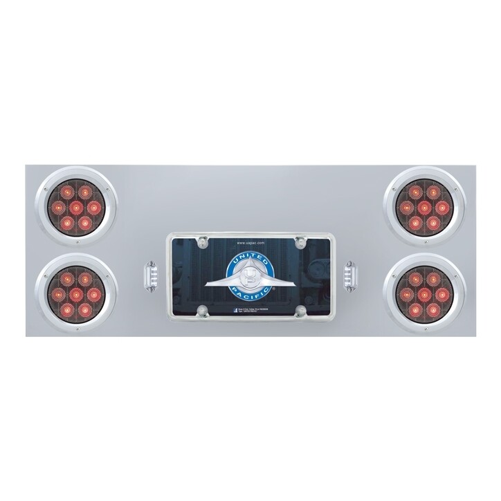 Stainless Steel Rear Center Panel with 8 LED Lights