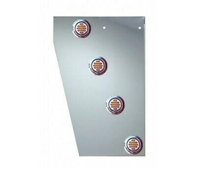 Deluxe Cowl Panels with 10 Round LED Lights for Peterbilt 389