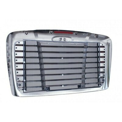 Chrome Freightliner Cascadia Grille with Bug Screen