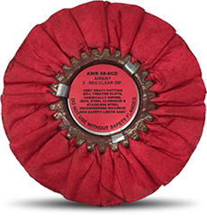 Airway Buffing Wheel Z Red Clear Dip 8