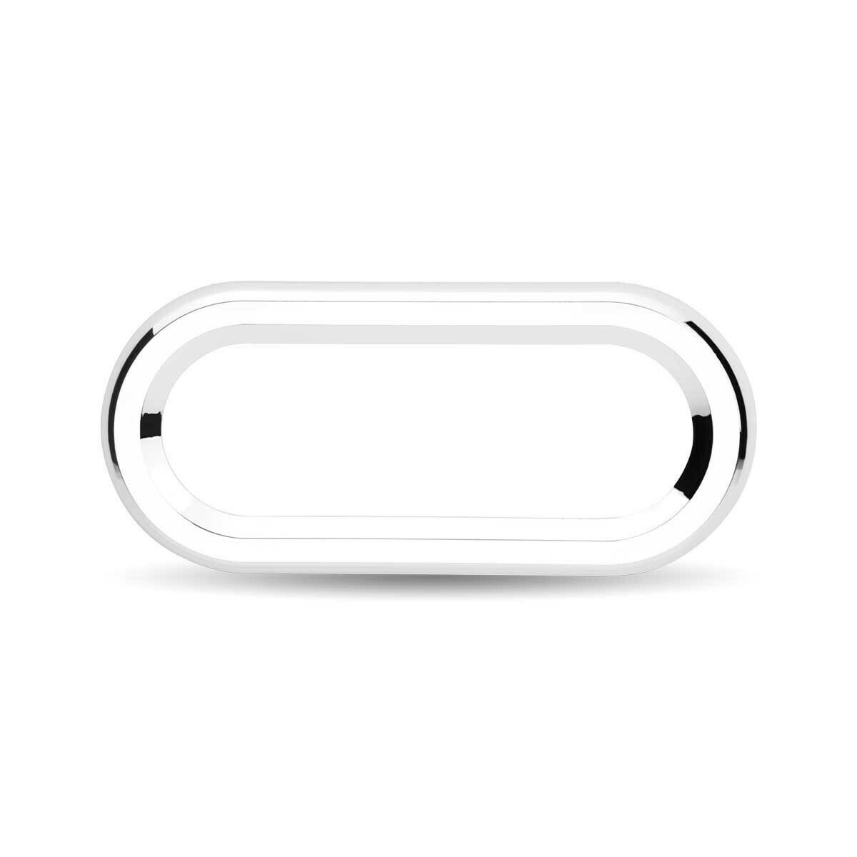 Chrome Plastic Oval Security Lock Ring Bezel