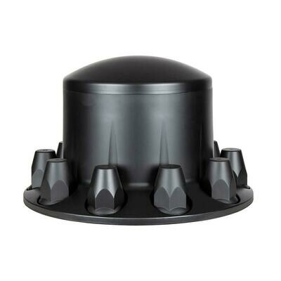 United Pacific Matte Black Dome Axle Cover Combo Kit