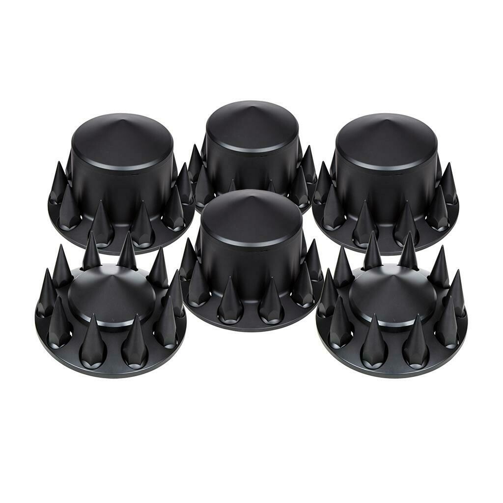 Matte Black Pointed Axle Cover Kit