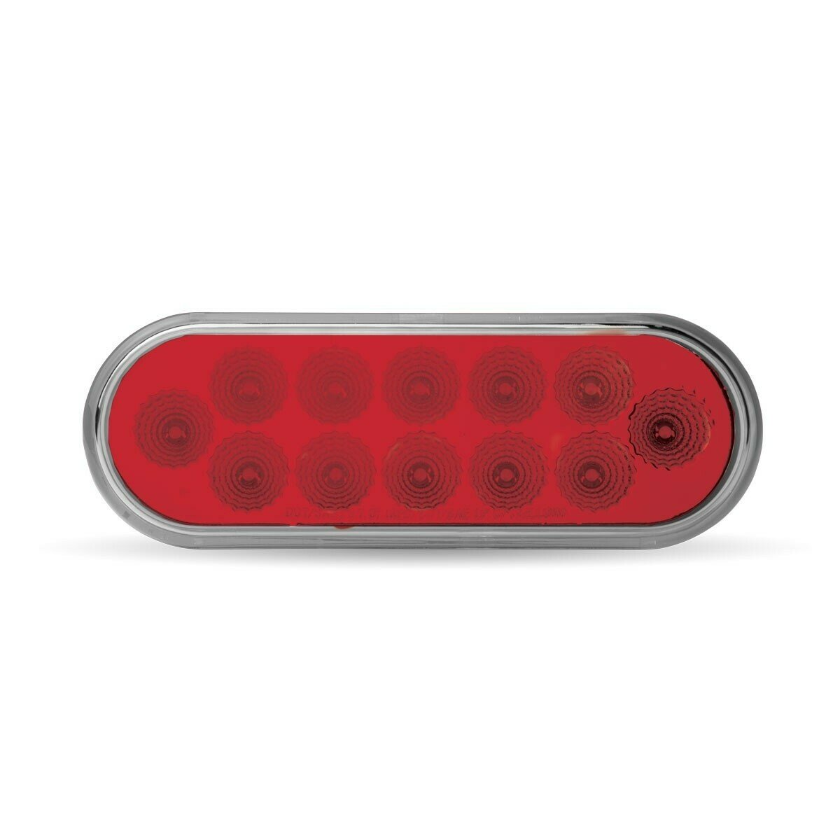 Oval Annodized Dual Red/White Stop, Turn & Tail LED (12 Diodes)