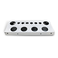 Stainless Rear Center Panel with Light Holes Stainless Rear Center Panel with Light Holes