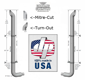 Dynaflex 7" Exhaust Stack Kit for Peterbilt Model 359 & 379 ...