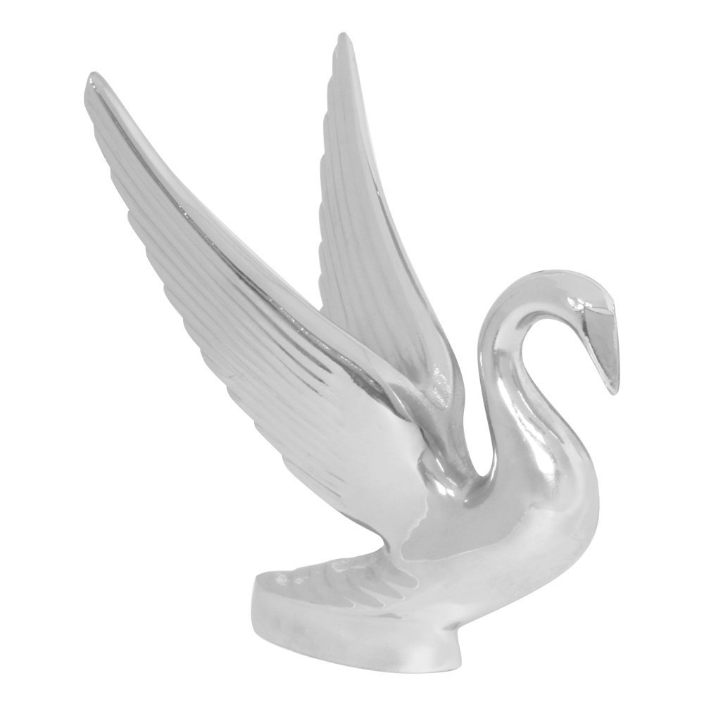Chrome Swan Hood Ornament Deluxe