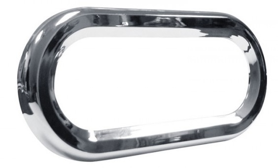 Oval Chrome Snap-On Bezel with or without Visor