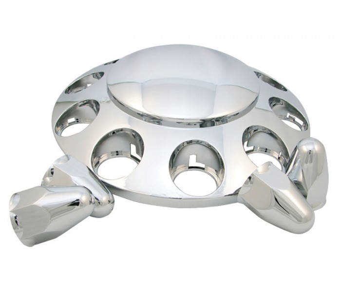 Plastic Front Axle Cover Kit with Nuts (Chrome or Black)