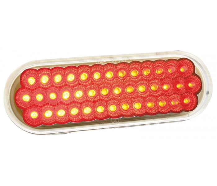 Oval Clear Red or Clear Amber Stop, Turn & Tail LED Light