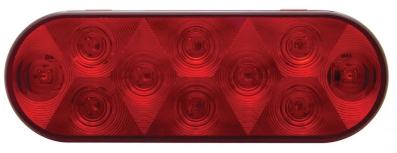 Oval Red LED Tail light
