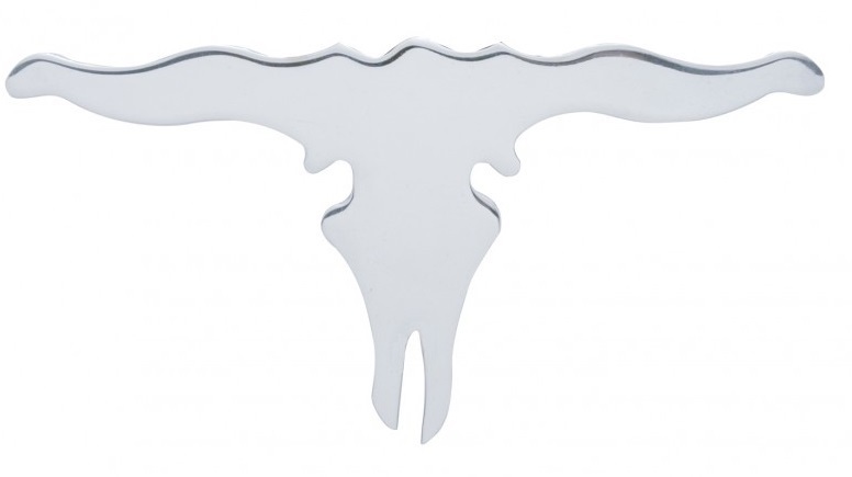 Chrome Longhorn Skull Cutout in Different Sizes