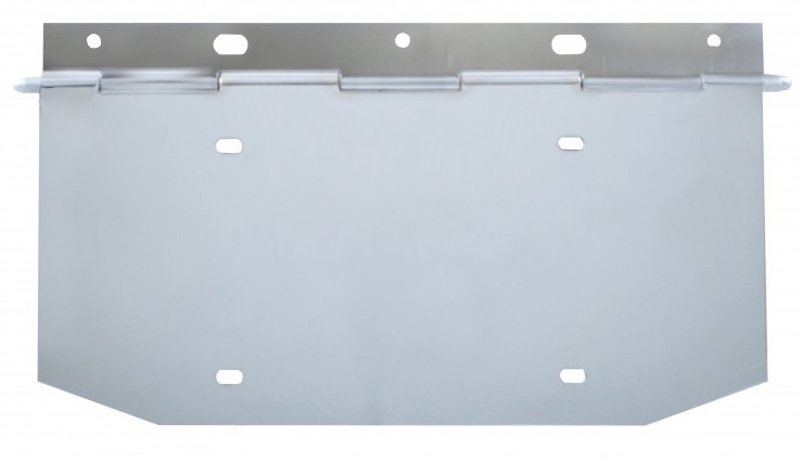 Chrome 1 License Plated Angled Holder with Hinge