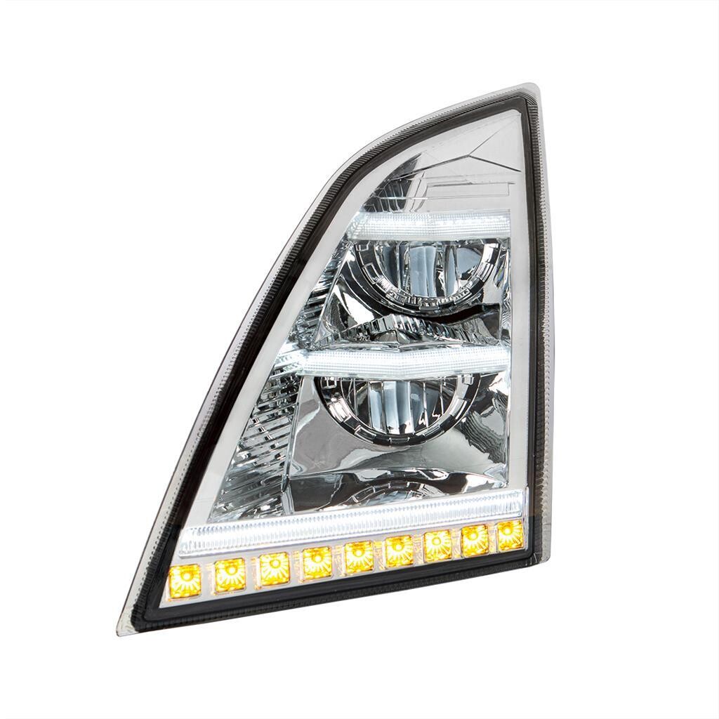 Chrome LED Headlight for Volvo VNL