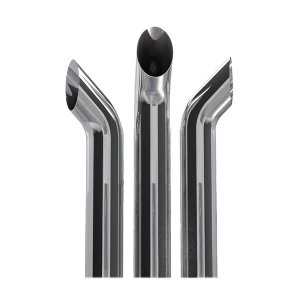 Dynaflex Chrome 7" Reduced To 5" Curved Exhaust Stack | Chrome Country