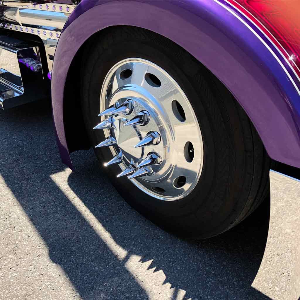 Trux Accessories Chrome Complete Axle Cover Kit w/ Removable
