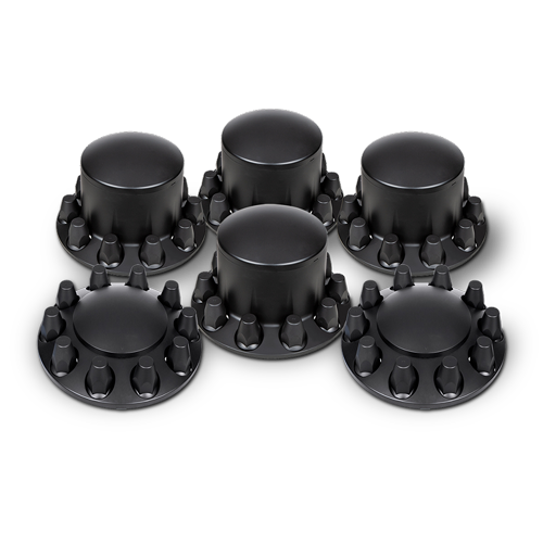 スリーブ 6点セット 専用 United Pacific Matte Black Dome Axle Cover Combo Kit