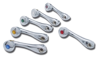 Chrome Crystal Diamond Window Cranks with Slot Adapter (Different Colors)
