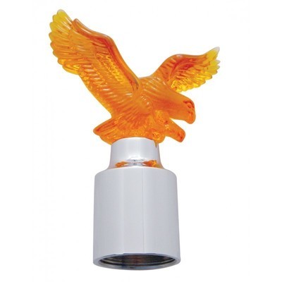 Chrome Top Base Eagle for Bumper Guide in Amber