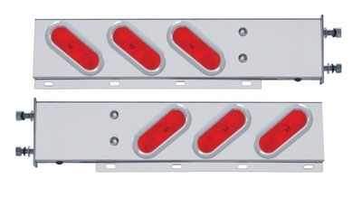 Spring-Loaded Rear Light Bar with Six Oval Lights (Flat Bezels)