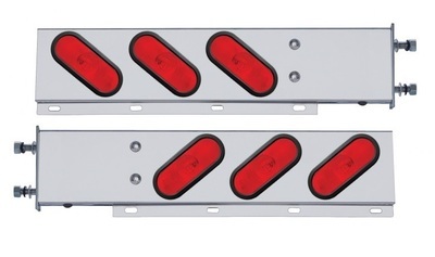 Spring-Loaded Rear Light Bar with Six Oval Lights (Rubber Grommets)