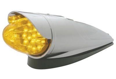 19 LED Reflector Grakon 1000 Cab with Housing and Visor (Amber or Clear Lens)
