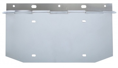 Chrome 1 License Plated Angled Holder with Hinge