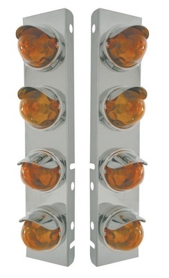 Front Air Cleaner Amber Glass Lens Panels for Peterbilt