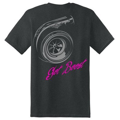 Women's Turbo Short Sleeve T-Shirt - Tweed with Gray and Pink Imprint