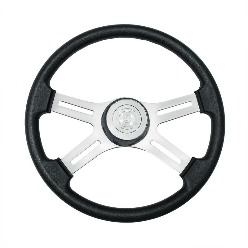 18-Inch White Skull Steering Wheel For Peterbilt, Kenworth, Freightliner & IHC Trucks - View #4