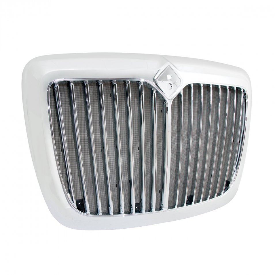 United Pacific Chrome Grille w/ Straight Vertical Bars & Bug Screen for