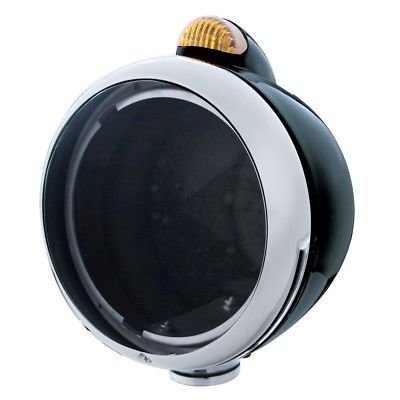 GUIDE Headlight, Dual Function, Black, Turn Signal - Amber LED/Amber Lens
