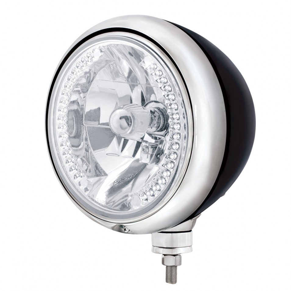 Black Guide Headlight H4 Bulb w/ 34 White LED