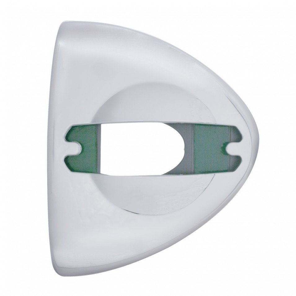 United Pacific Chrome Headlight Turn Signal Cover w/ Rectangular Light