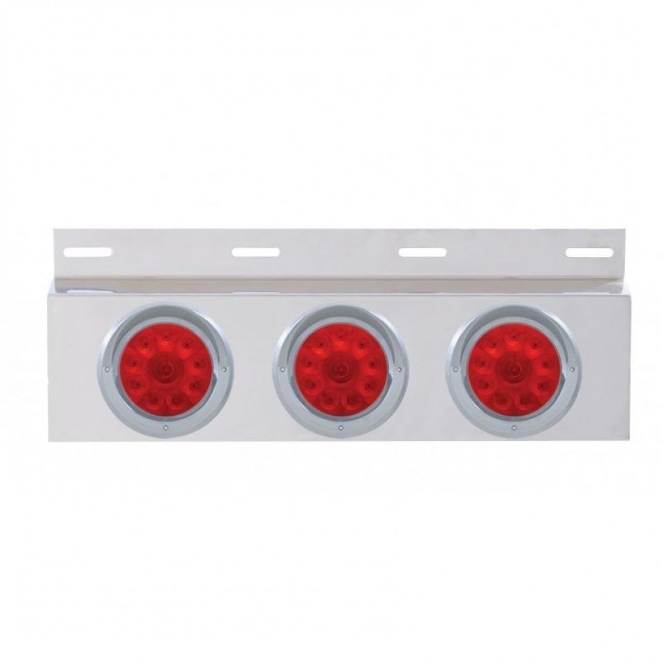 Stainless Mud Flap Plate Three 10 LED 4