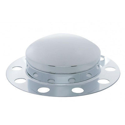 Dome Front Axle Cover, 3 Piece Kit, 10 Holes, 33mm Nut Size-Steel/Aluminum Wheel