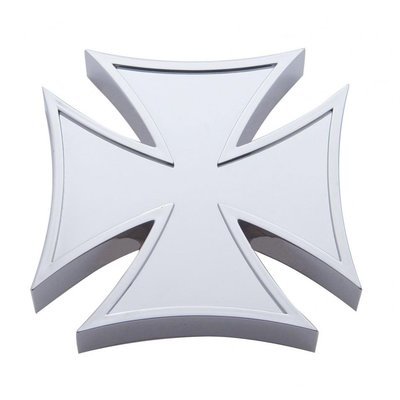 Chrome Maltese Iron Cross Hub Cap (Plastic Spinner Only)