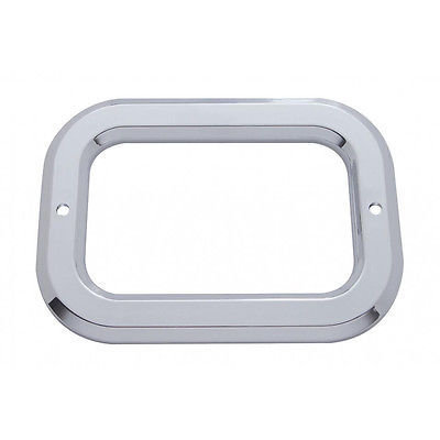 Rectangular Light Plastic Bezels w/o Visor for Grommet Mounted Lights - Set of 2