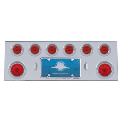 Rear Center Panel with Red LED Lights and Bezels