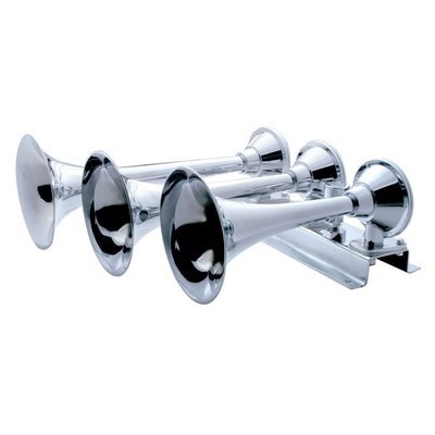 3 Trumpet Horizontal Chrome Train Horn (Right)