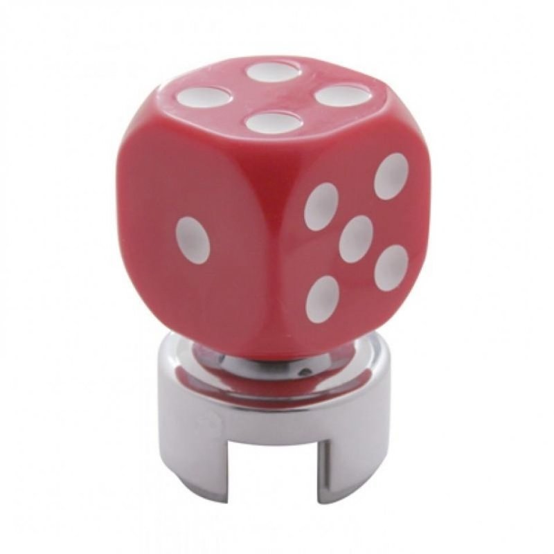 United Pacific Red Dice Gearshift Knob w/ 13/15/18 Speed Adapter